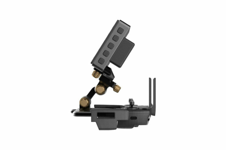 Flightdeck monitor mount with crystal sky side view