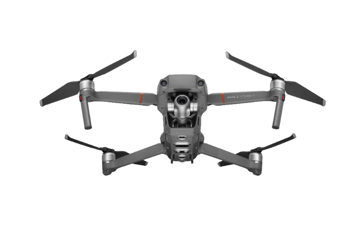 Barking drone flight position white background