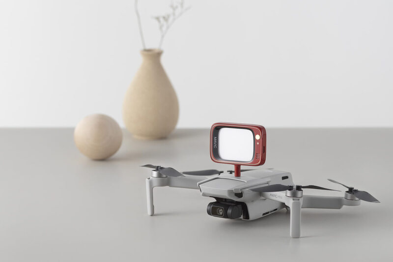 Mavic Mini snap adapter and LED display on drone
