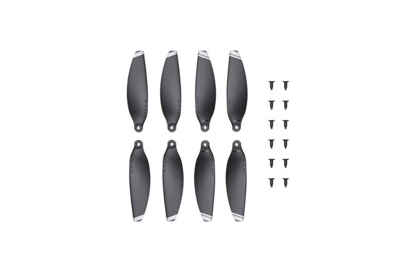 4 DJI Mavic Mini propellers lined up 
